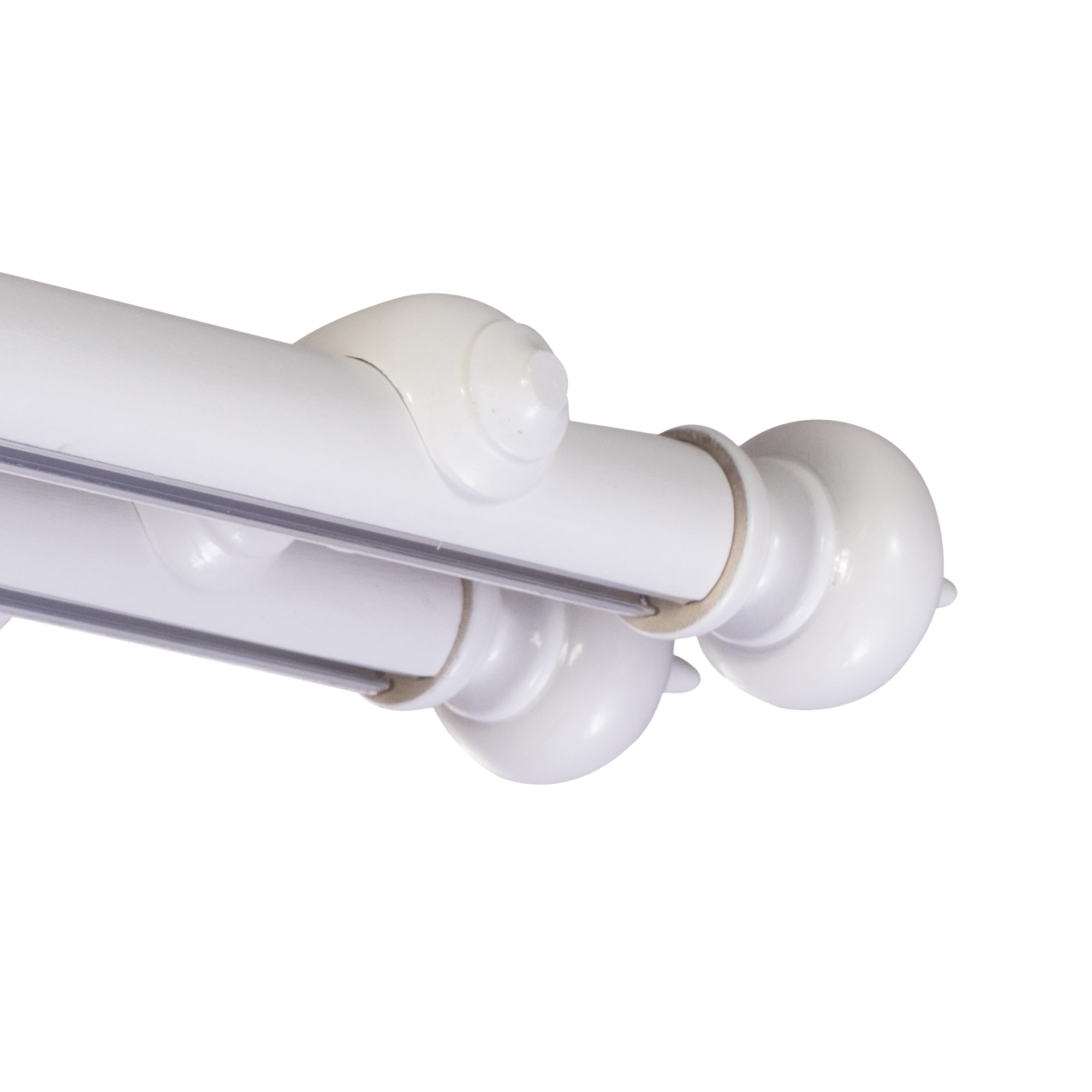 Galerie lemn perdea Globo Double 35mm cu aluminiu Alb Galerie lemn perdea Globo Double 35mm cu aluminiu Alb